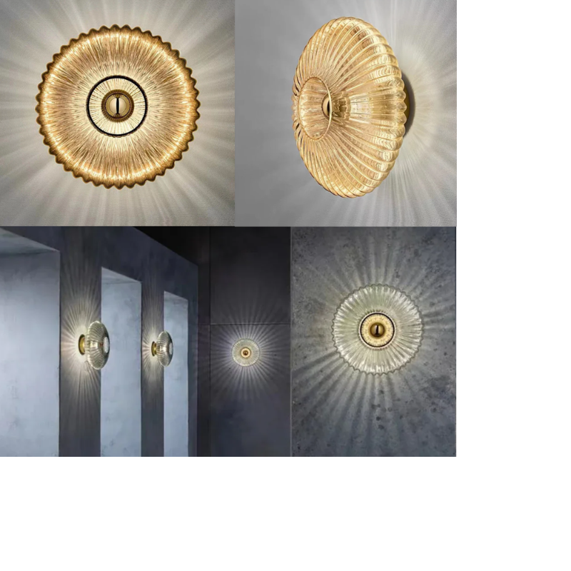 NimbusFlux - Lampy ścienne szklane Ripple Lights