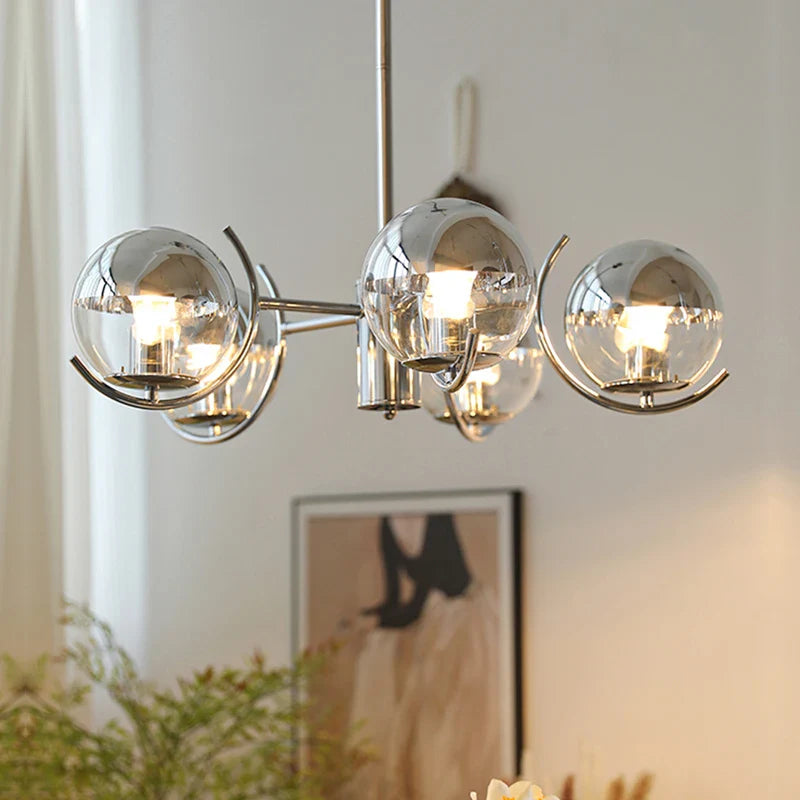 ChicChrome - Chromowany żyrandol sufitowy