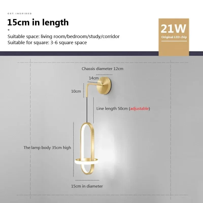 Sleek Glow - Ledowa lampa ścienna
