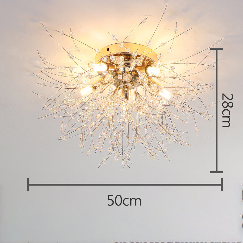Kryształowa lampa sufitowa Dandelion