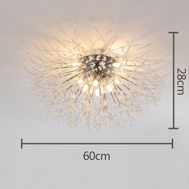Kryształowa lampa sufitowa Dandelion