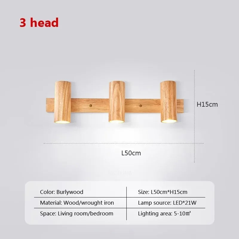 NordicGleam - Lampa ścienna Walnut Twist