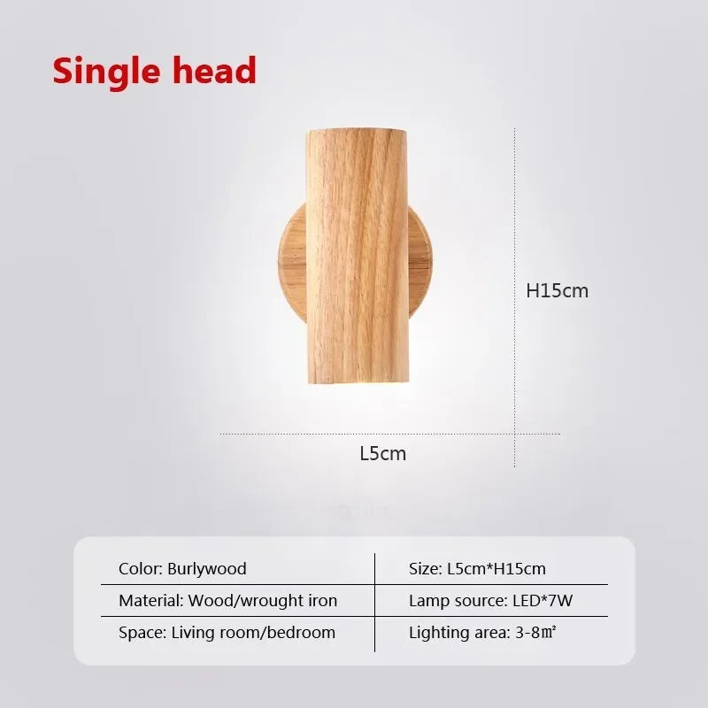 NordicGleam - Lampa ścienna Walnut Twist