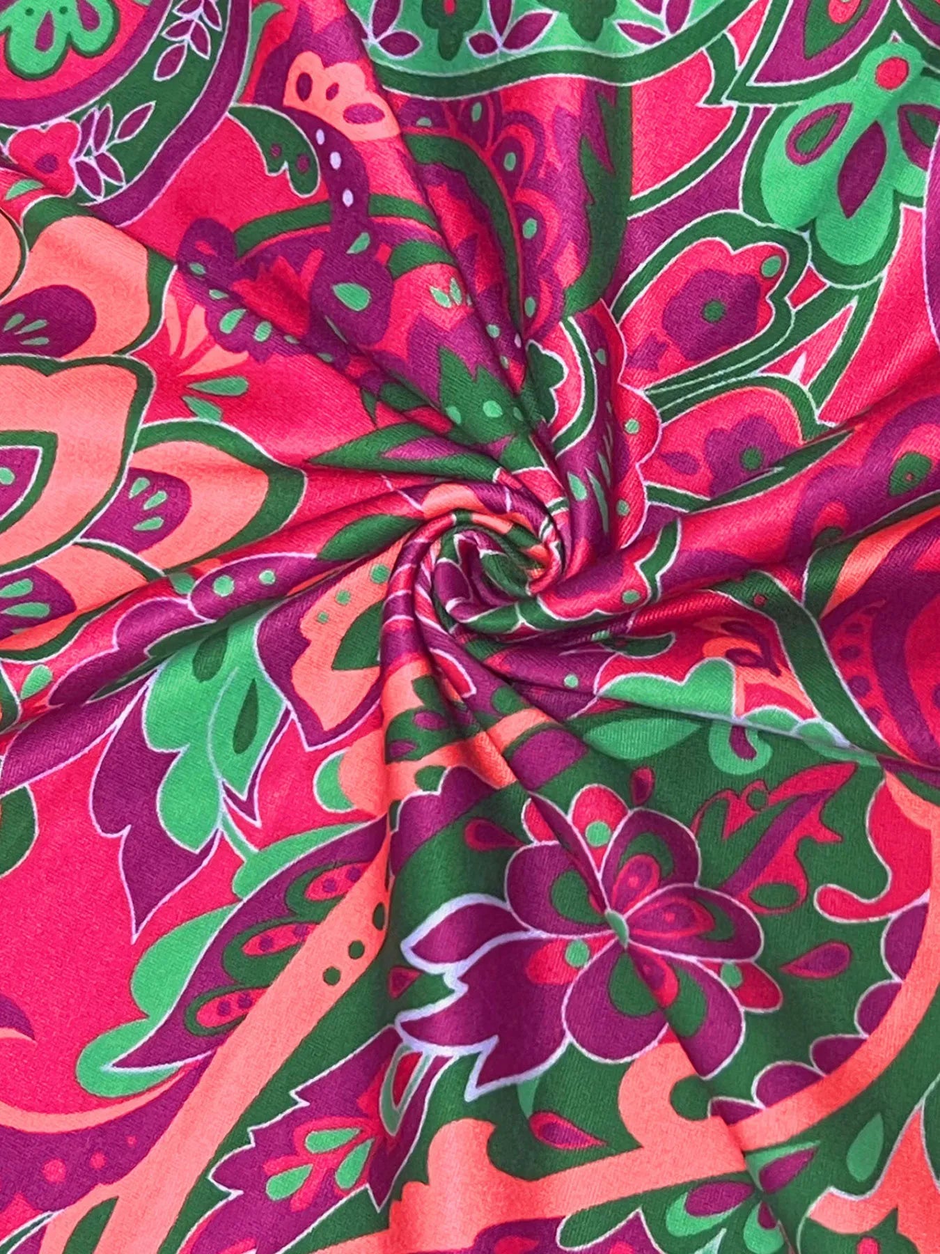 LB | Mini sukienka w paisley z marszczonymi rękawami
