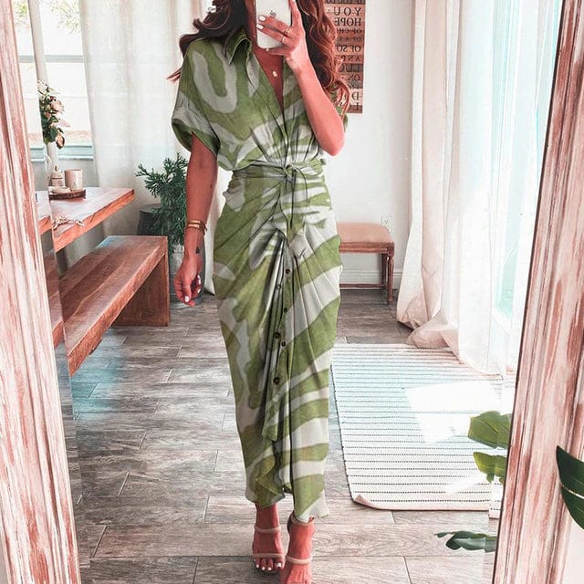 AS | Sukienka boho z wielokolorowym nadrukiem