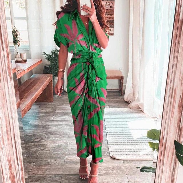 AS | Sukienka boho z wielokolorowym nadrukiem