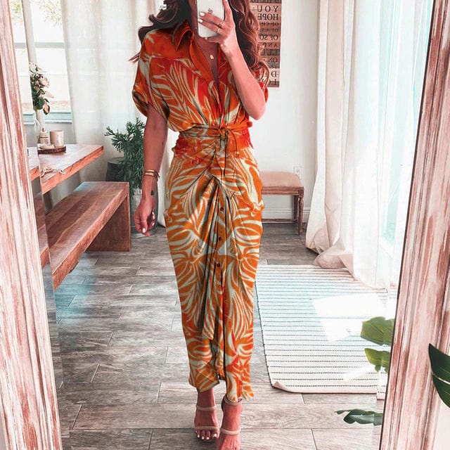 AS | Sukienka boho z wielokolorowym nadrukiem