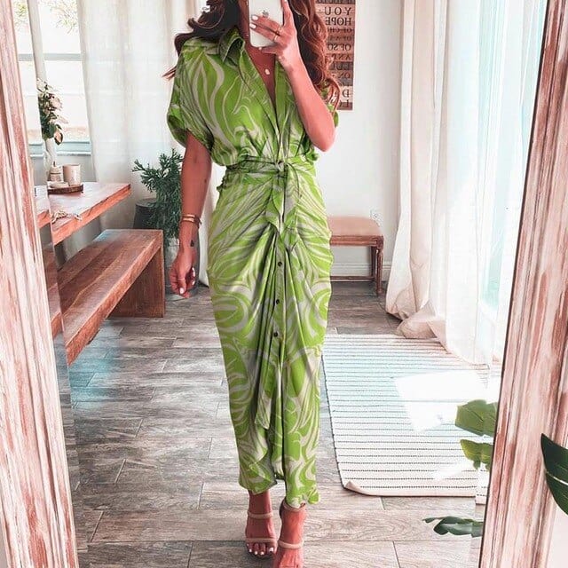 AS | Sukienka boho z wielokolorowym nadrukiem