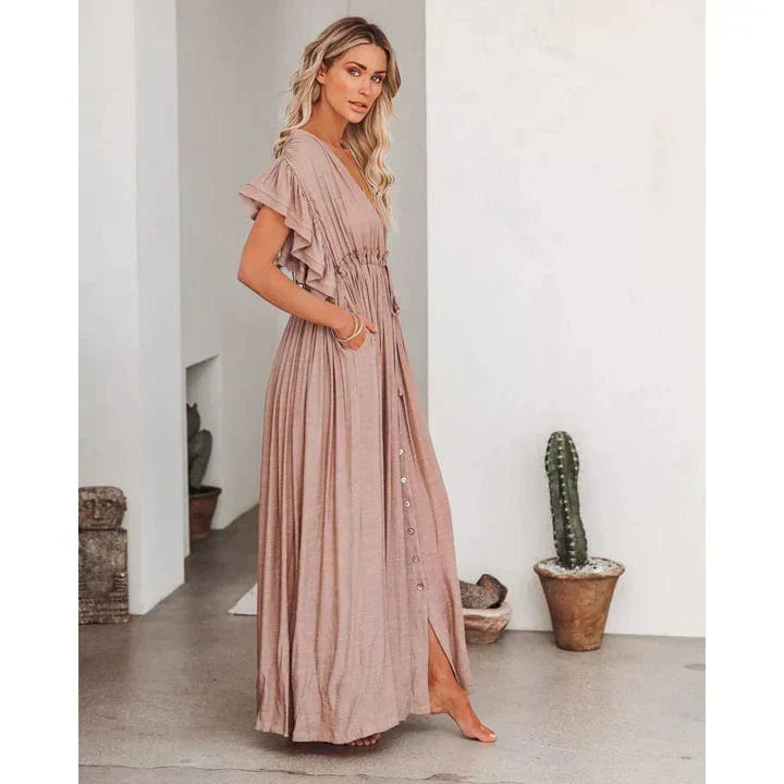 LB | Sukienka Maxi Ibiza Taupe