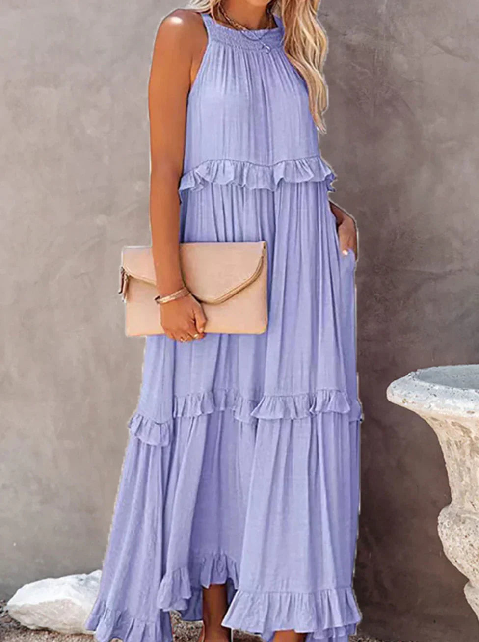 LB | Stylowa sukienka maxi damska wiosna lato