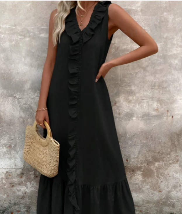 LB | Elegancka plisowana sukienka maxi dla kobiet