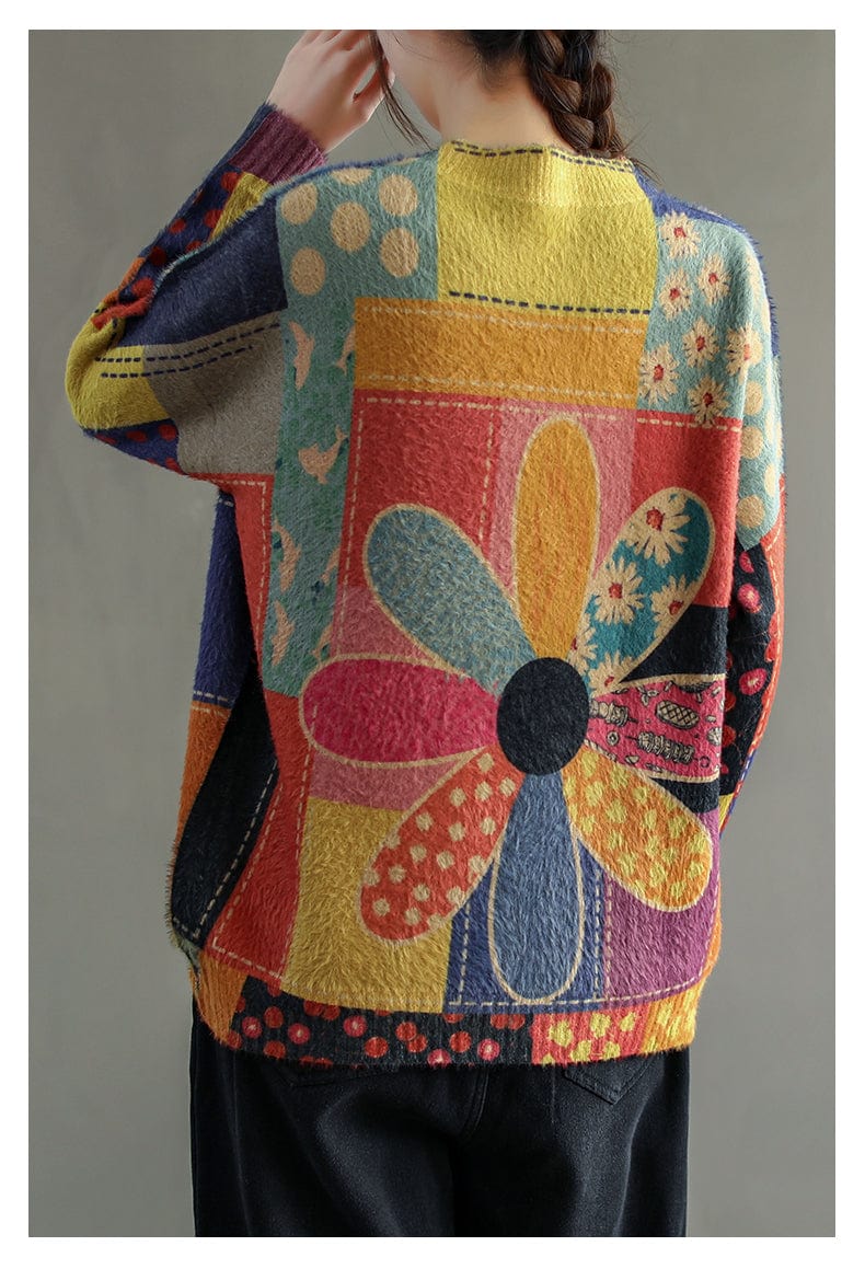 AS | Diamentowy sweter w kwiaty w stylu vintage 2024