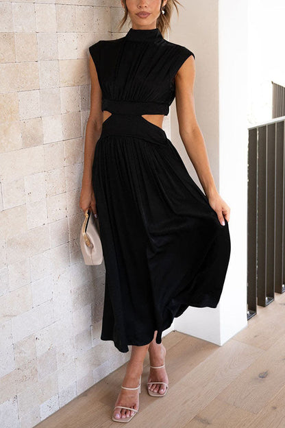 LB | Light of My Life Pocket Holiday Midi Dress z wycięciem w talii