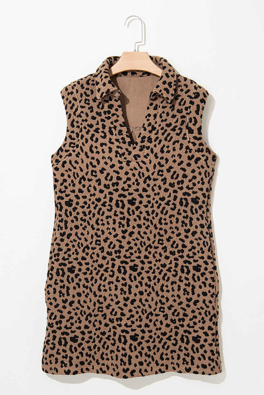LB | Leopard Johnny Collar Sukienka mini bez rękawów
