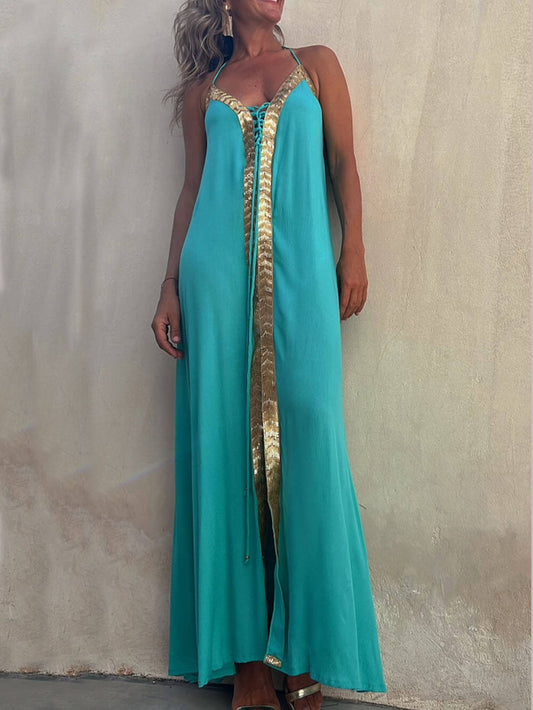 LB | Neckholder Casual Resort Maxi Dress