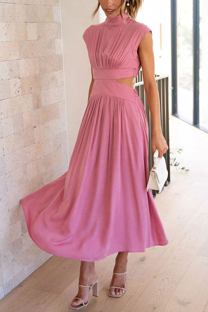 LB | Light of My Life Pocket Holiday Midi Dress z wycięciem w talii