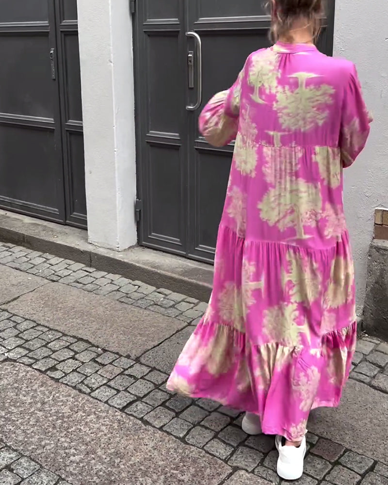 LB | Wygodna patchworkowa sukienka maxi