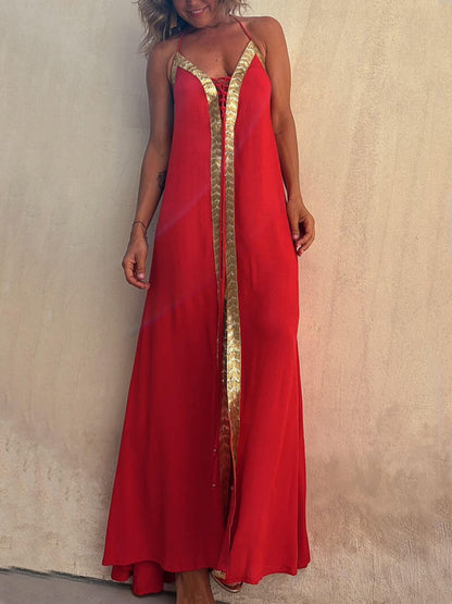 LB | Neckholder Casual Resort Maxi Dress