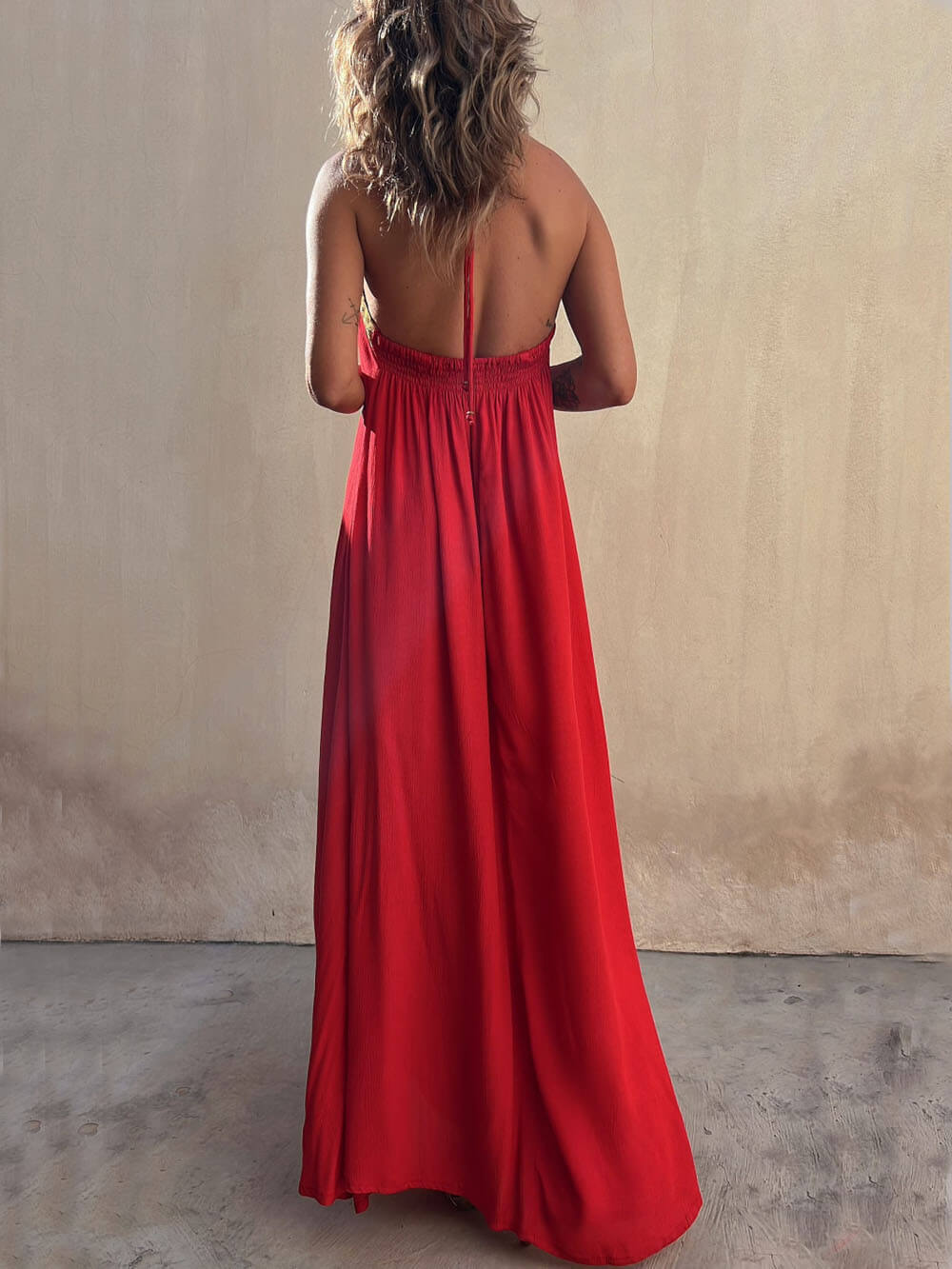 LB | Neckholder Casual Resort Maxi Dress