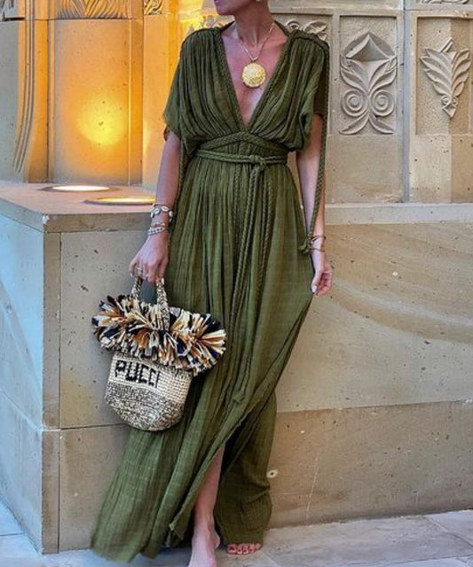 LB | Chill Seaside tkana sukienka maxi