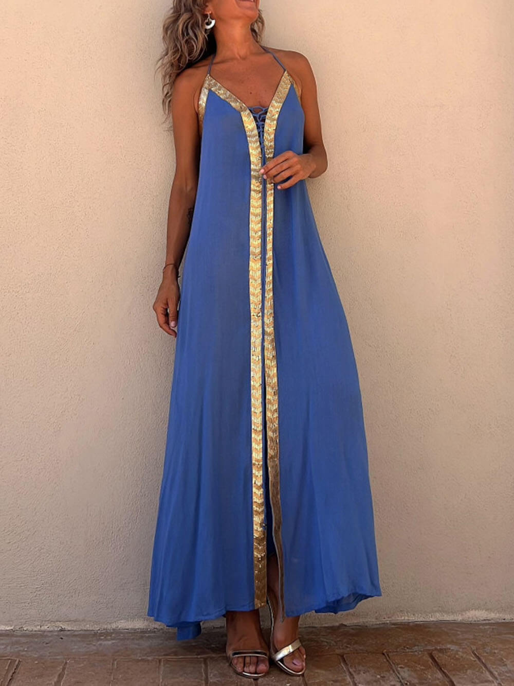 LB | Neckholder Casual Resort Maxi Dress