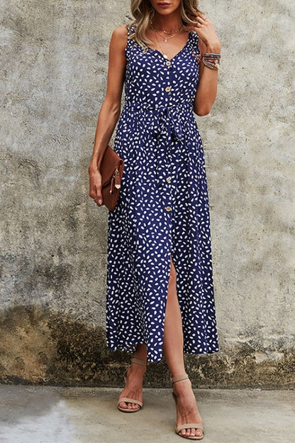 LB | Polka Dot Sling Maxi Dress
