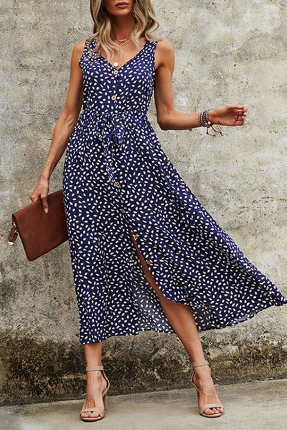 LB | Polka Dot Sling Maxi Dress