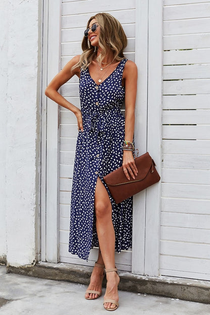 LB | Polka Dot Sling Maxi Dress