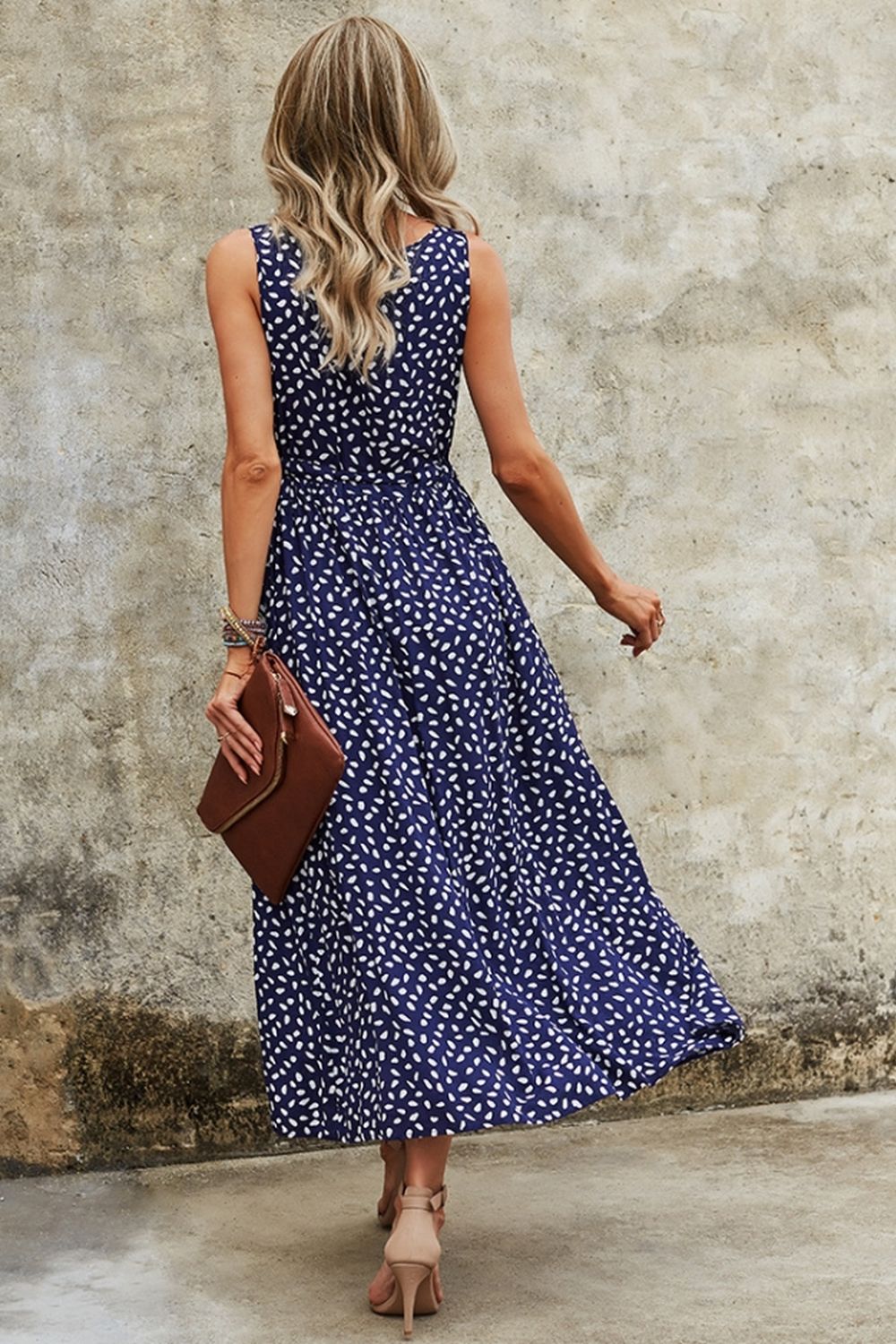 LB | Polka Dot Sling Maxi Dress