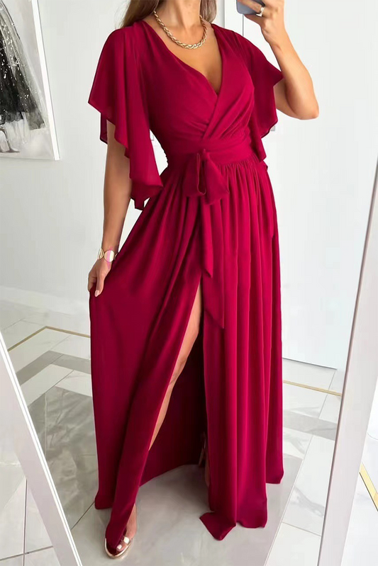 LB | You're Enough Ruffle Sleeve Maxi Dress