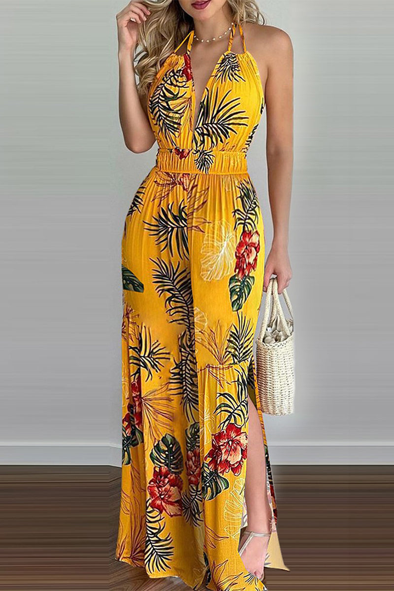 LB | Casual Simplicity Print Spaghetti Strap Luźne kombinezony (6 kolorów)