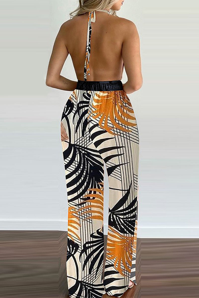 LB | Casual Simplicity Print Spaghetti Strap Luźne kombinezony (6 kolorów)