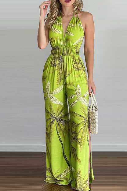 LB | Casual Simplicity Print Spaghetti Strap Luźne kombinezony (6 kolorów)