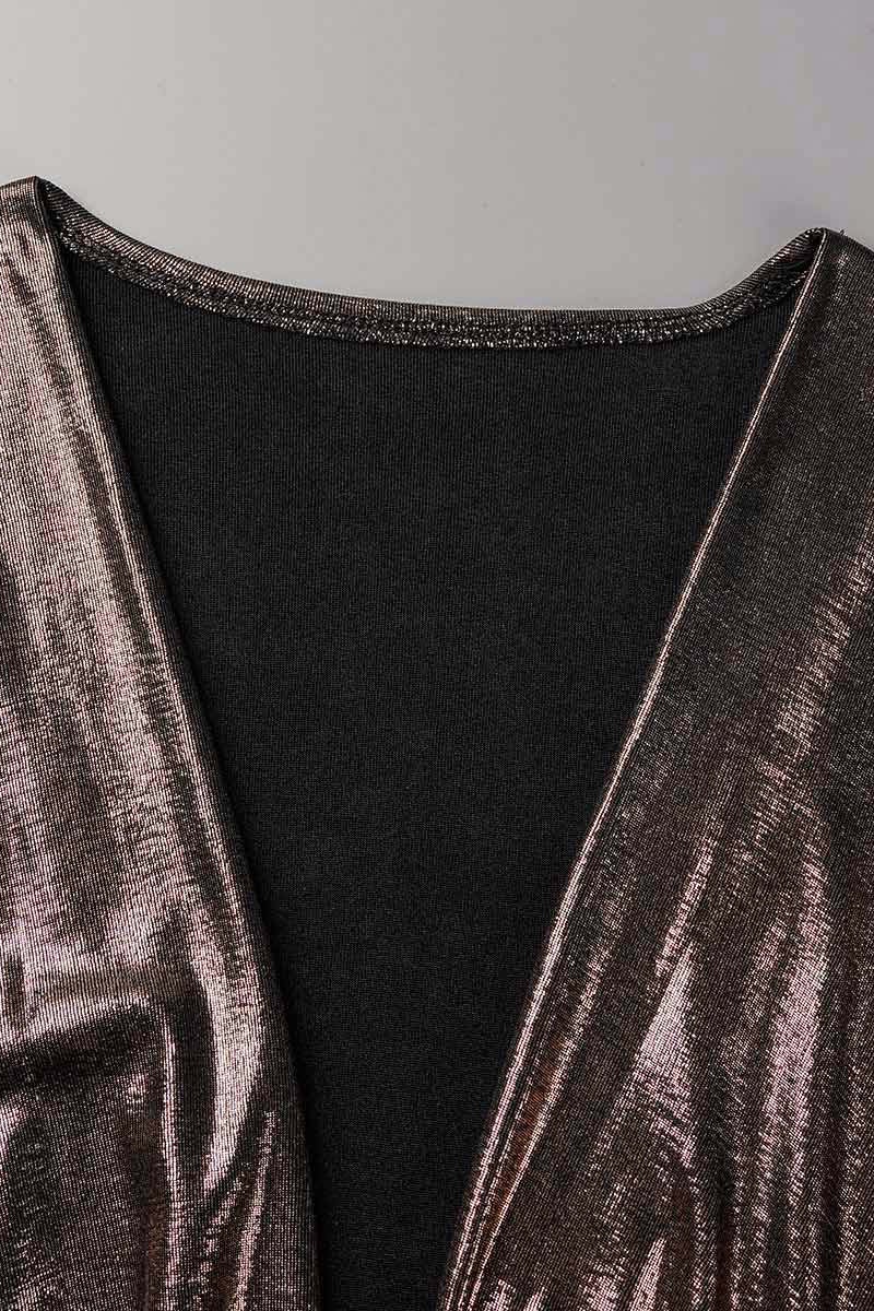 LB | Celebrities Eleganckie plisowane sukienki z dekoltem w szpic (4 kolory)