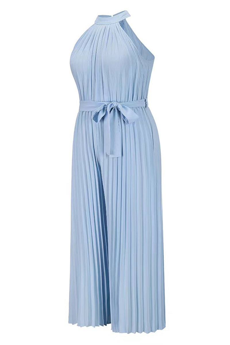 LB | Casual Simplicity Solid Frenulum Pleat Halter Luźne kombinezony (6 kolorów)