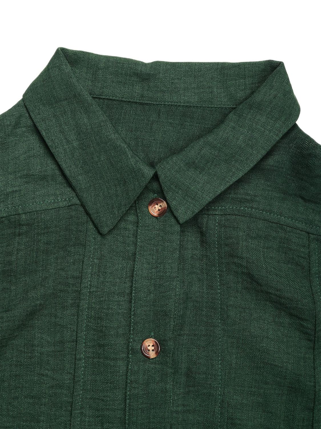 LB | Perfee Tie Waist Button Down Sukienka mini z krótkim rękawem
