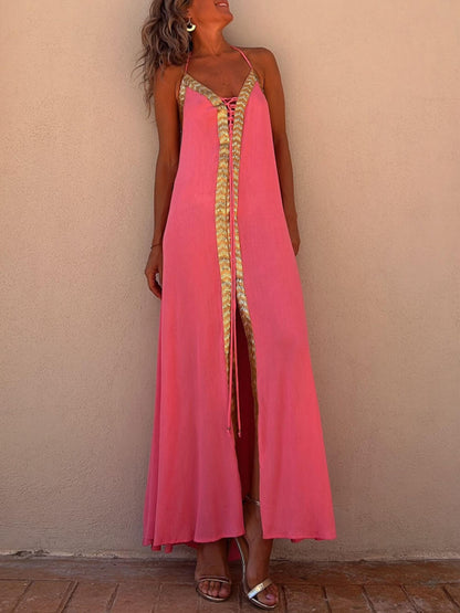 LB | Neckholder Casual Resort Maxi Dress
