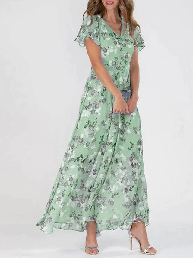 LB | Elegancka sukienka midi w kwiaty