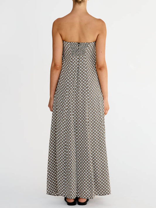 LB | Diamentowa sukienka maxi w stylu bohemy