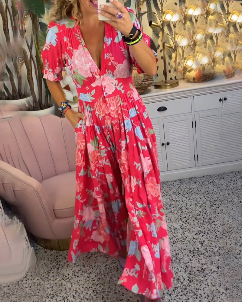LB | Bloom Cascade sukienka maxi