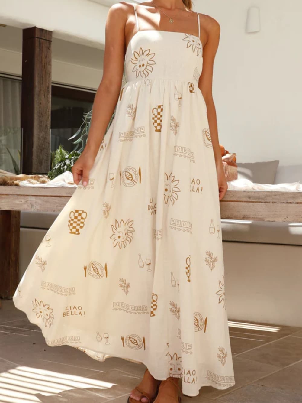 LB | Chill Vibes maxi dress halterneck na ramiączkach spaghetti