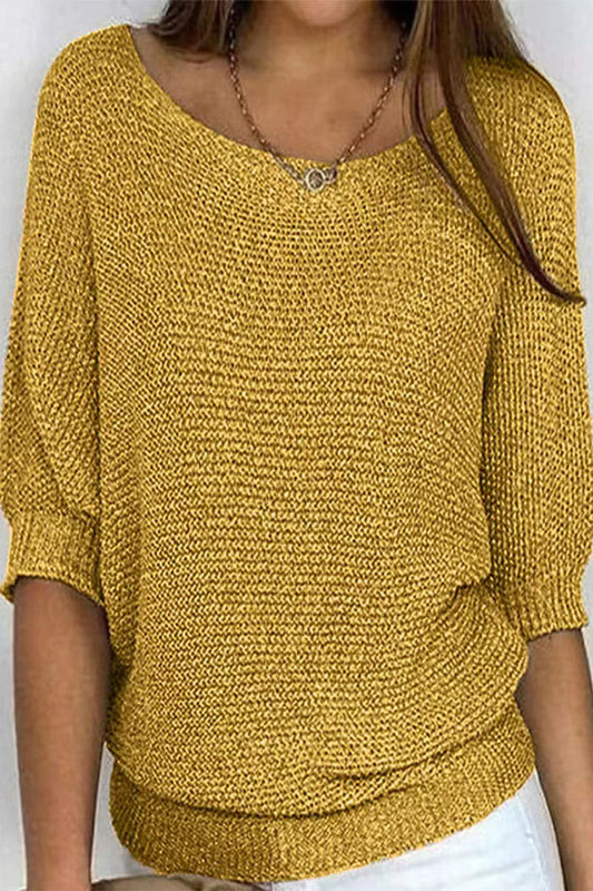 LB | Prosty sweter z okrągłym dekoltem