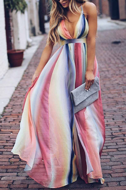 LB | Sukienka maxi Florcoo z nadrukiem w stylu boho