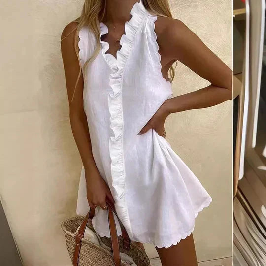LB | Bawełniana i lniana sukienka casual