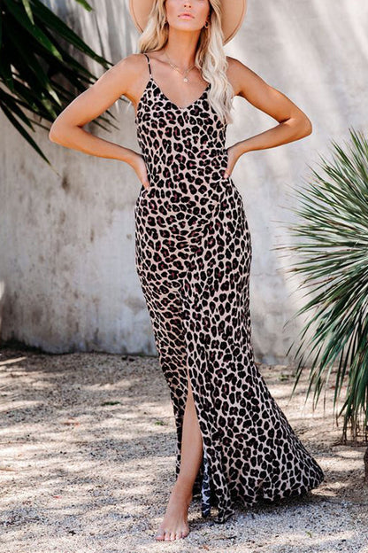 LB | Walk On the Wild Leopard Slip Maxi Dress