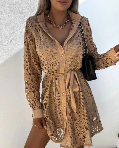 LB | Moda Temperament Koronkowa sukienka mini