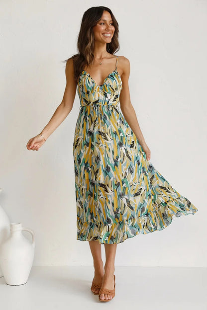 LB | Stylowa elegancka sukienka midi