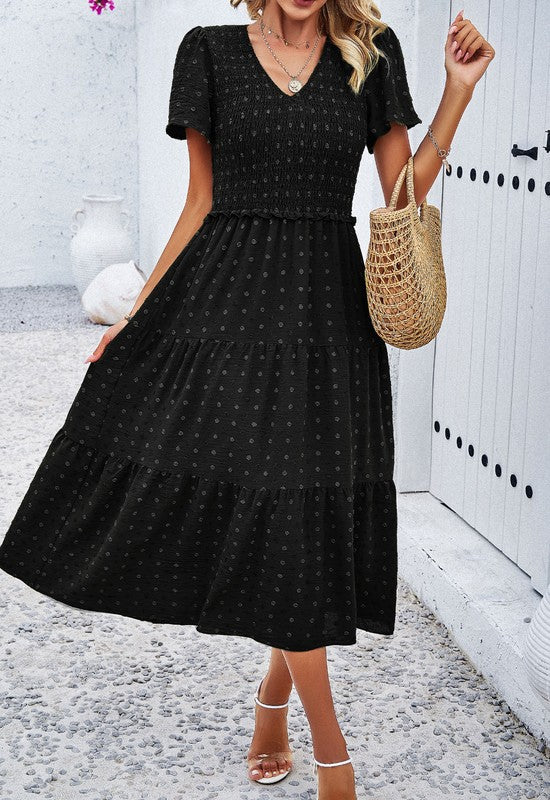 LB | Smocked midi dress