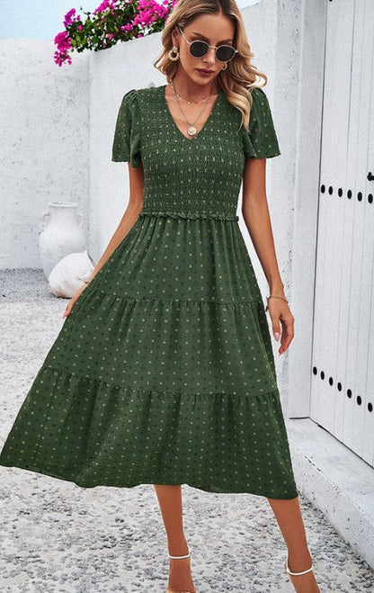 LB | Smocked midi dress