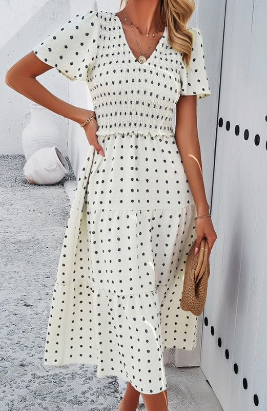 LB | Smocked midi dress
